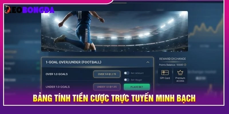 Bảng tính tiền cược trực tuyến minh bạch