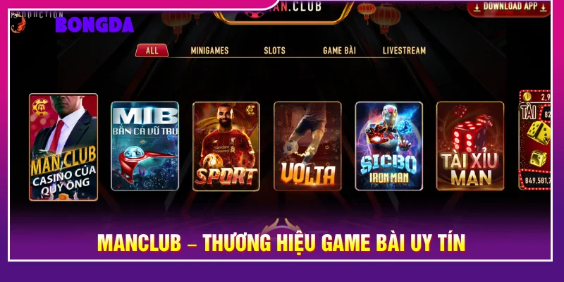 Nhà cái manclub có phong phú các tựa game